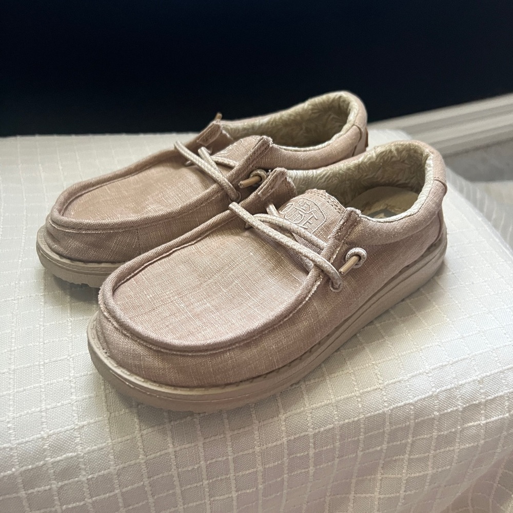Hey Dude Beige Youth Slip-On Shoes